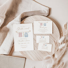 Load image into Gallery viewer, Pink Blue Gender Reveal Baby Shower Invitation Template Bundle (Digital Download) 2031
