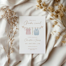 Load image into Gallery viewer, Editable Pink Blue Gender Reveal Baby Shower Invitation, editable template, digital download 2031
