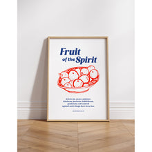 Load image into Gallery viewer, Blue red the fruit of the spirit art print
