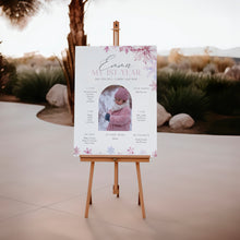 Load image into Gallery viewer, 0319 Pink Snowflakes Winter Onederland Milestone Sign - Printable 1st Birthday Stats Template - Digital Download
