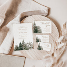 Load image into Gallery viewer, 2024 Christmas Tree Winter Baby Shower Invitation Set
