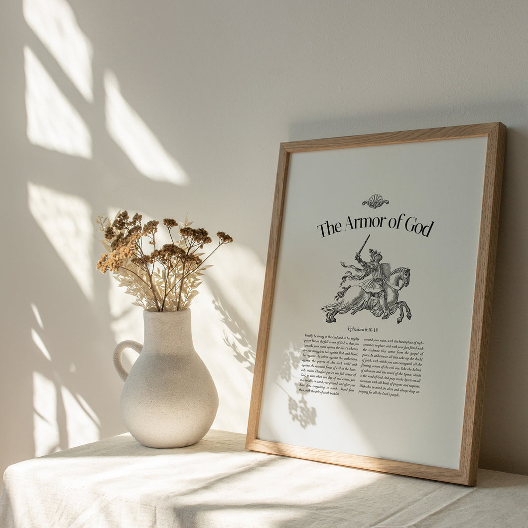 Vintage the armor of God art print