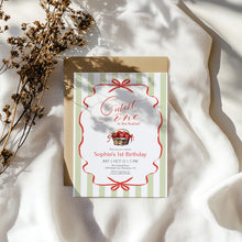 Load image into Gallery viewer, 0317 red green fall birthday invitation
