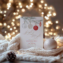 Load image into Gallery viewer, 2033 Jingle &amp; Mingle Winter Holiday Christmas Party Invite, Editable Template, Digital Download
