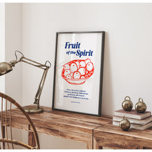 Load image into Gallery viewer, Blue red the fruit of the spirit art print

