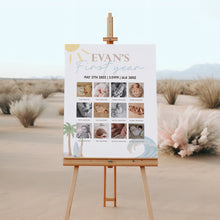 Load image into Gallery viewer, The Big One 12-Month Photo Milestone Board Editable Surf Birthday Coastal Beach 1st Birthday Template 0338
