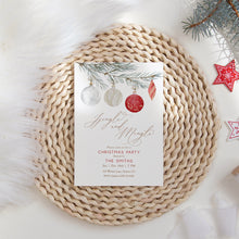 Load image into Gallery viewer, 2033 Jingle &amp; Mingle Winter Holiday Christmas Party Invite, Editable Template, Digital Download
