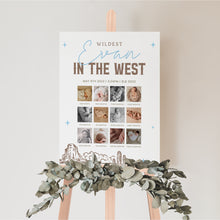 Load image into Gallery viewer, Wildest One in the West 12 Month Photo Milestone Board Boy Cowboy First Birthday Western 0336

