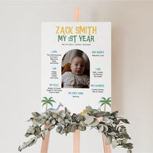 Load image into Gallery viewer, 0323 Editable Dinosaur Birthday Milestone Board | ONE A Saurus Printable Party Sign | Digital Download Decor
