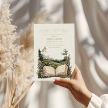 Load image into Gallery viewer, A New Chapter Begins Baby Shower Invitation Storybook Enchanted Invite Editable Corjl 2042
