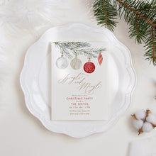 Load image into Gallery viewer, 2033 Jingle &amp; Mingle Winter Holiday Christmas Party Invite, Editable Template, Digital Download
