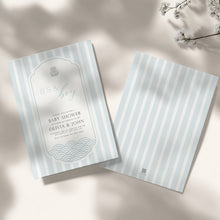 Load image into Gallery viewer, 0203 Blue Korean style baby shower invitation
