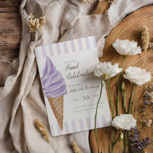 Load image into Gallery viewer, 0309 ice cream birthday invitation
