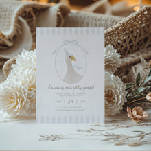 Load image into Gallery viewer, 0308 Blue silly goose birthday invitation
