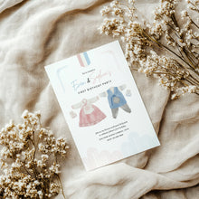 Load image into Gallery viewer, 0304 Korean Twins Hanbok 1st birthday Dol invitation Template
