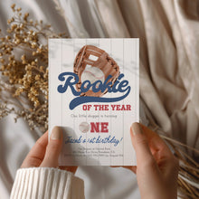 Load image into Gallery viewer, 0315 Rookie of the year baseball invitation
