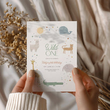 Load image into Gallery viewer, Boho Wild One First Birthday Invitation 0306
