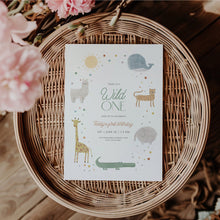Load image into Gallery viewer, Boho Wild One First Birthday Invitation 0306

