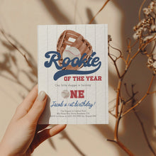 Load image into Gallery viewer, 0315 Rookie of the year baseball invitation
