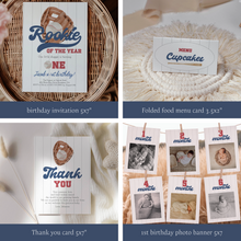 Load image into Gallery viewer, 0315 rookie of the year baseball first birthday party bundle
