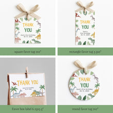Load image into Gallery viewer, 0323 Dino One a Saurus 1st Birthday Template Bundle - Editable Jungle Party Digital Download
