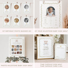 Load image into Gallery viewer, pink princess 1st birthday bundle once upon a time party template 0332
