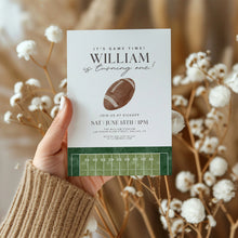 Load image into Gallery viewer, 0325 American Football It&#39;s a game time 1st Birthday Invitation Template, Editable Digital Download
