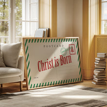 Load image into Gallery viewer, Christ is Born Vintage Postcard Art Print 13-227
