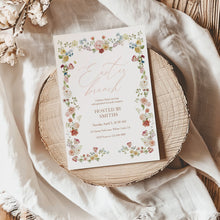 Load image into Gallery viewer, Floral Easter Brunch Invitation, Spring Church Gathering, Family Lunch Party Invite 0805

