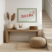 Load image into Gallery viewer, Christ is Born Vintage Postcard Art Print 13-227
