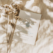 Load image into Gallery viewer, Editable Blue Overall Baby Shower Invitation, Watercolor (Digital Download) 2031
