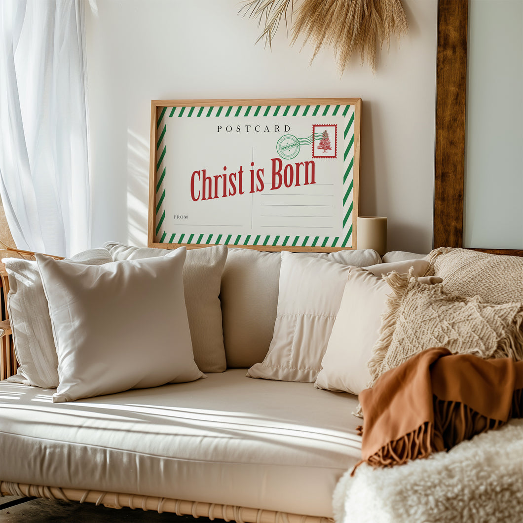 Christ is Born Vintage Postcard Art Print 13-227