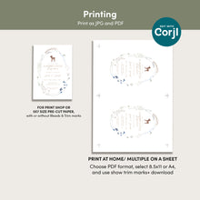 Load image into Gallery viewer, 2024 Christmas Winter Deer Baby Shower Invitation Set | Woodland Theme
