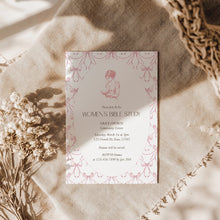 Load image into Gallery viewer, Women Bible Study Invitation Template Pink Bow Editable Church Event Corjl 0807
