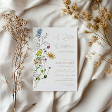 Load image into Gallery viewer, 2025 little wild flower baby shower invitation template
