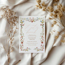 Load image into Gallery viewer, Floral Easter Brunch Invitation, Spring Church Gathering, Family Lunch Party Invite 0805
