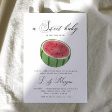 Load image into Gallery viewer, Corjl editable watermelon baby shower invitation template 2013
