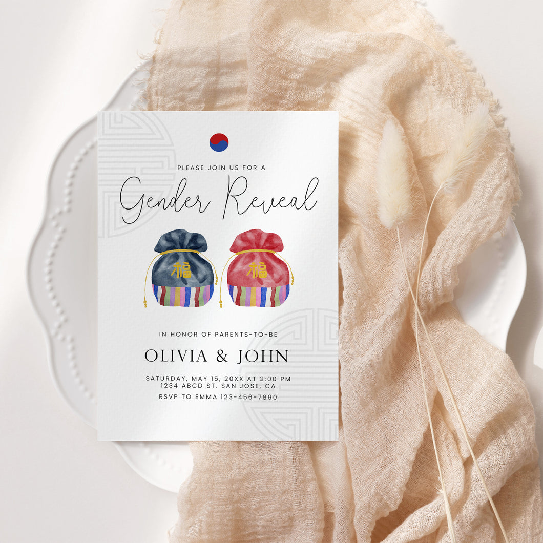 0202 Korean Gender reveal invitation 4
