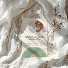 Load image into Gallery viewer, Cheer and Baseball Siblings Birthday Invitation, Twins Joint Sports Party Invite Template 0334
