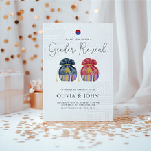 Load image into Gallery viewer, 0202 Korean Gender reveal invitation 4
