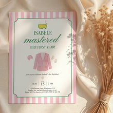 Load image into Gallery viewer, 0313 pink golf masters invitation template
