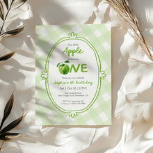 Load image into Gallery viewer, 0317 green little apple birthday invitation
