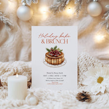 Load image into Gallery viewer, 2033 Christmas Brunch Invite, Friendsmas Bake &amp; Brunch Party, Editable Digital Download
