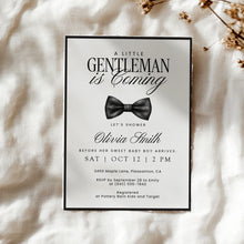 Load image into Gallery viewer, 2021 modern little gentle man baby shower invite
