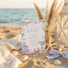 Load image into Gallery viewer, Animal Baby Shower Invitation, Sea You Soon Summer Editable Template 2045
