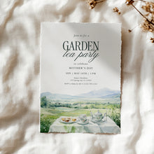 Load image into Gallery viewer, Mother’s Day Garden Tea Party Invitation Elegant Brunch Editable Template 0806
