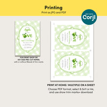 Load image into Gallery viewer, 0317 green little apple birthday invitation
