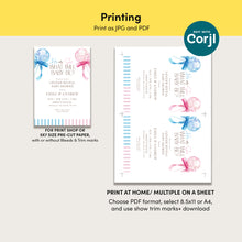 Load image into Gallery viewer, 2036 He or She Gender Reveal Invite Blue Pink Lollipop, Baby Shower Template, Digital Download
