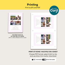 Load image into Gallery viewer, Graduation Announcement Photo Collage Invite Lavender Preppy Coquette Template 0808
