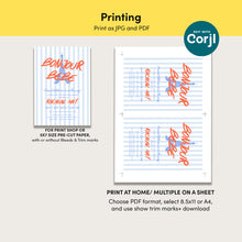 Load image into Gallery viewer, 2018 bonjour bebe baby shower invitation
